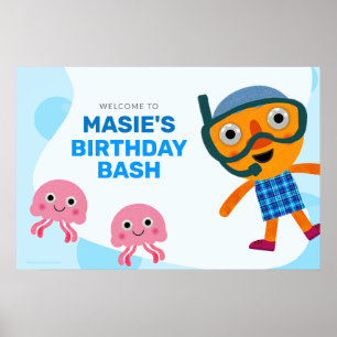 Enkel toppen   Noodle & Pals Simma Party Poster