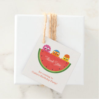 Enkel toppen | Noodle & Pals Watermelon Party Gåvor Etiketter