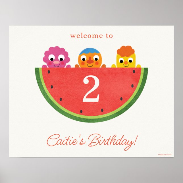 Enkel toppen | Noodle & Pals Watermelon Party Poster (Framsidan)
