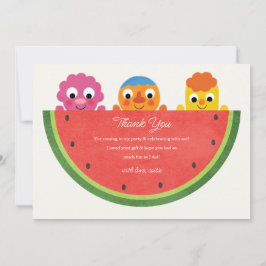 Enkel toppen | Noodle & Pals Watermelon Party Tack Kort
