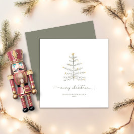 Enkel Träd-skriptruta i God jul Julkort