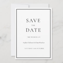 Enkel traditionell digital Save the Date-kort