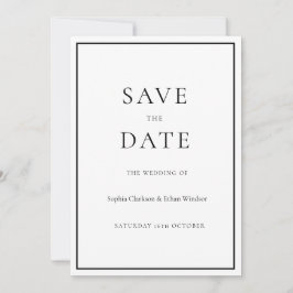 Enkel traditionell digital Save the Date-kort Inbjudningar