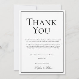 Enkel traditionell digital tackkort inbjudningar