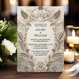 Enkel traditionell förnyelse av Giftermål Vow Bröl Inbjudningar