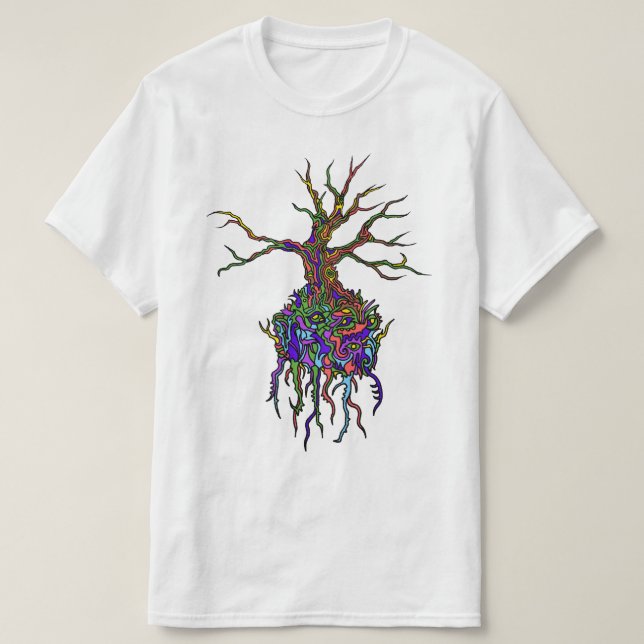 Enkel trädT-tröja T Shirt (Design framsida)