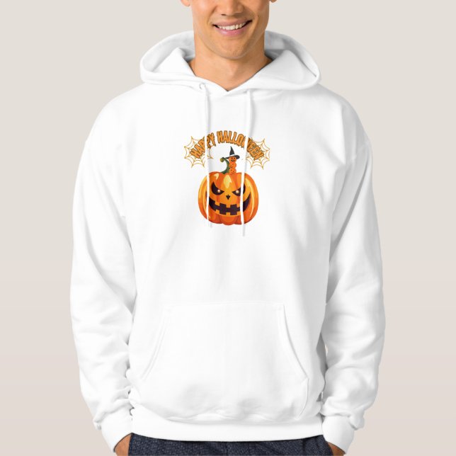 enkel tullmyndighet lycklig hallowen hoodie (Framsida)