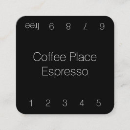 Enkel tunn mörk lojalitetkaffePunchcard Lojalitetskort