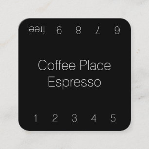 Enkel tunn mörk lojalitetkaffePunchcard Lojalitetskort