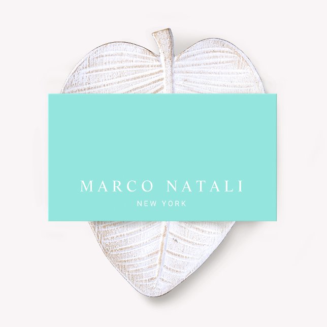 Enkel turkos-Professionell för Elegant Visitkort (Skapare uppladdad)