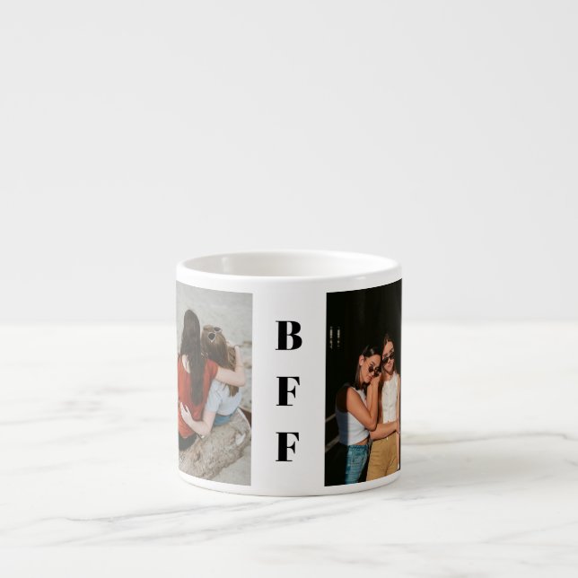 Enkel två bästa vän-foto-Personlig för BFF Espressomugg (Framsidan)