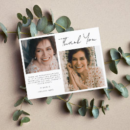 Enkel två fotosympatier Funeral Tack Vykort