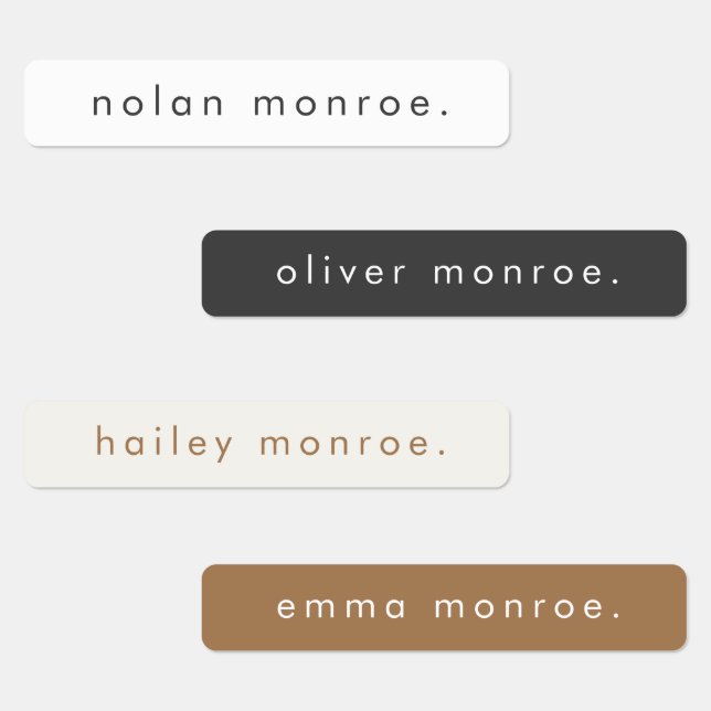 Enkel Typ Boho Barn Vattentäta Namn Klistermärke (Grupp)