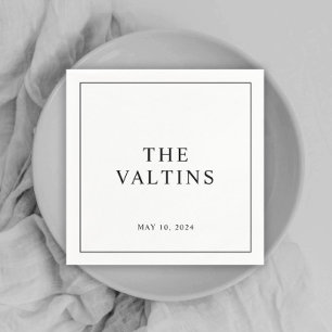 Enkel typgrafi Bröllop Napkins Pappersservett