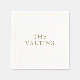 Enkel typografi Bröllop Pappersservett
