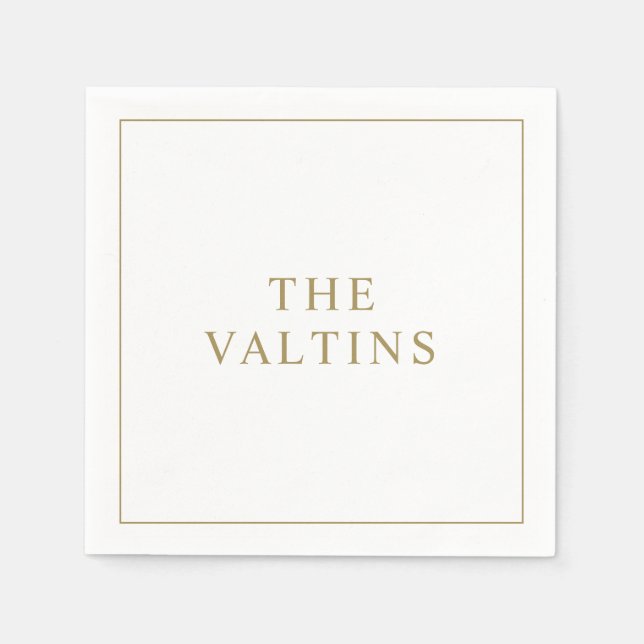 Enkel typografi Bröllop Pappersservett (Framsidan)