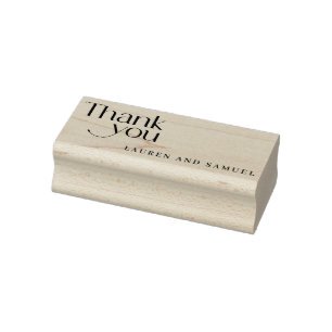 Enkel typografi Bröllop par Tack Stämpel