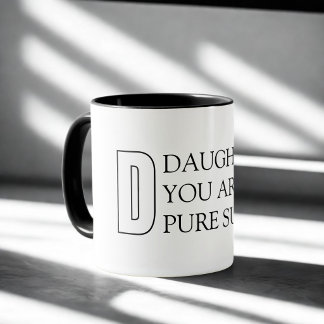 Enkel typografi dotters mugg
