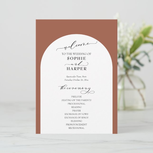 Enkel typografi, Elegant Arch på Terracotta Program (Stående Fram)