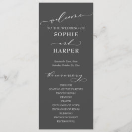 Enkel typografi, Elegant Calligraphy Grått Program