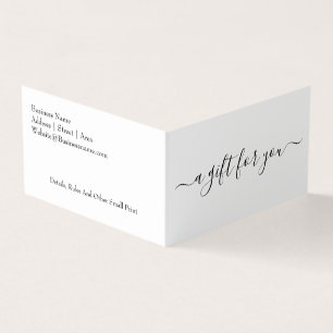 Enkel typografi - en gåva åt dig visitkort