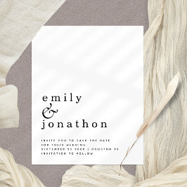 Enkel typografi för budget, Bröllop spara datum