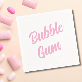 Enkel typografi för födelsedagsfest med rosa bubbe pappersservett