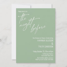 Enkel typografi Kvällen före Sagegrön