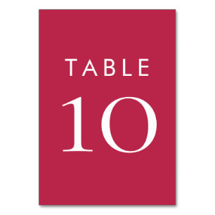 Enkel typografi, Magenta Bröllop Bordsnummer