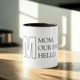 Enkel typografi Mamma-mugg Mugg