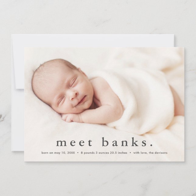 Enkel typografi med fotfoto från Baby Meddelande (Framsida)
