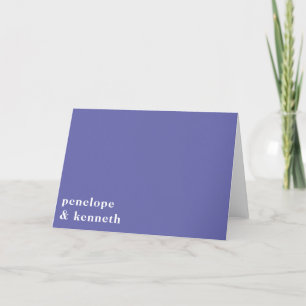 Enkel typografi - minimalistisk modern Lila Bröllo Tack Kort