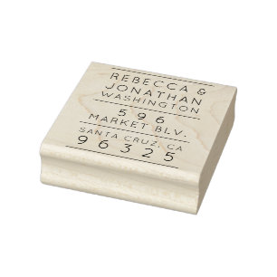 Enkel typografi   PERSONLIGT BRÖLLP RETURADRESS Stämpel