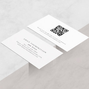 Enkel typografi QR-kod för alla yrken i Färg Visitkort