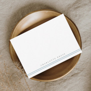 Enkel typografi Rand Personal Stationery Anteckningskort