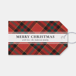 Enkel typografi Röd Buffalo Play-jul Presentetikett
