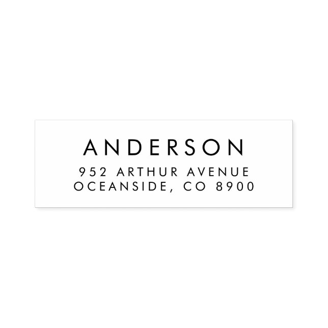 Enkel typografi - självbläddrande Returadress Frim Självfärgande Stämpel (Design)