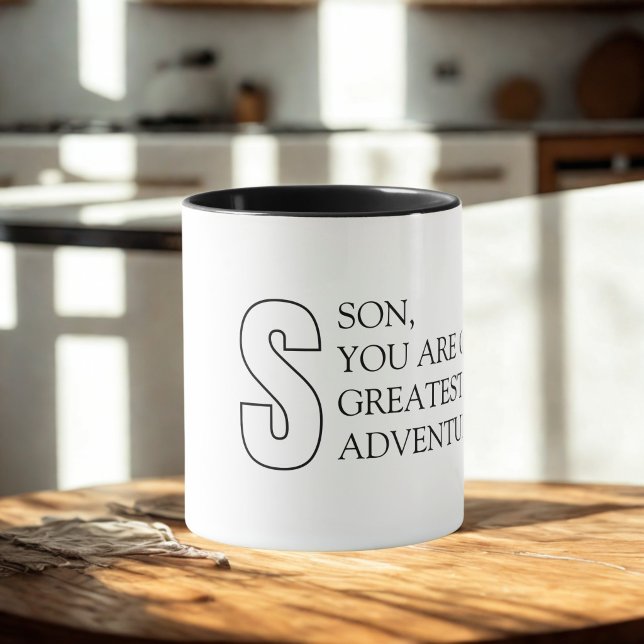 Enkel typografi Sons mugg (Skapare uppladdad)