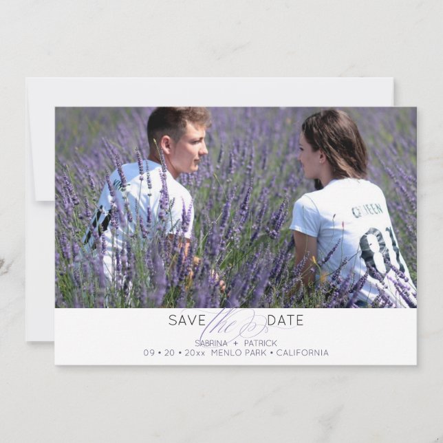 Enkel typografi - Spara datum (Framsida)