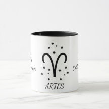 Enkel Typografi Väduren Zodiak Kaffe