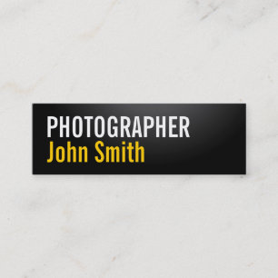 Enkel typografifotografvisitkort mini visitkort