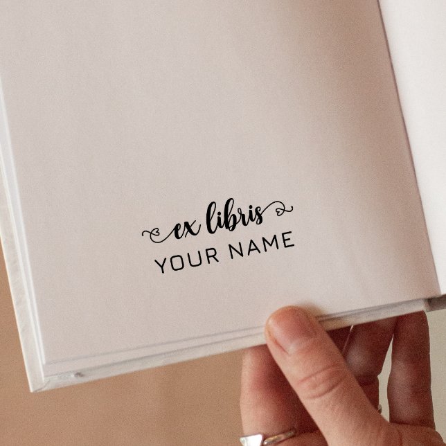 Enkel typografisk anpassningsbar för elegant Ex li Självfärgande Stämpel (Skapare uppladdad)