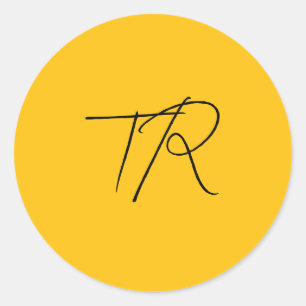 Enkel typografisk minimalistisk anpassningsbar ini runt klistermärke
