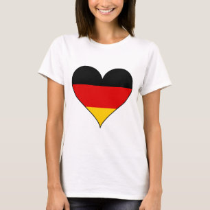 Enkel tyskland hjärta tee shirt