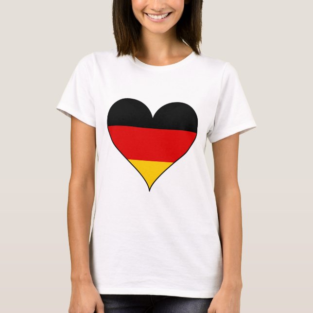 Enkel tyskland hjärta tee shirt (Framsida)