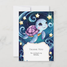 Enkel Under The Sea Boho Sköldpadda Födelsedag