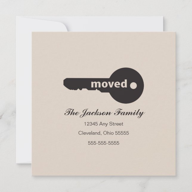 Enkel underrättelse om Flytta i Nyckel Meddelande (Framsida)