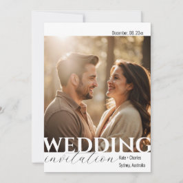 Enkel, unik inbjudan till QR-kod för fotobröllop