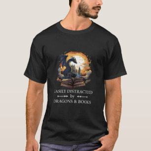Enkel uppdelad av Dragon och Bokar Nerds Bookwo T Shirt