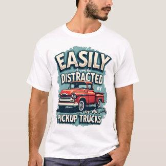 Enkel uppdelad av gammalt Pickupt Lastbilar - Vint T Shirt